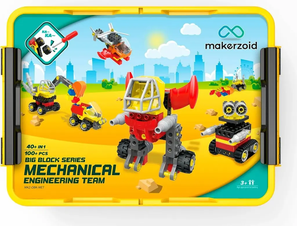 Конструктор Makerzoid Big Building Blocks-Mechanical Engineering Team (MKZ-OBK-MET) [86644] - фото 3