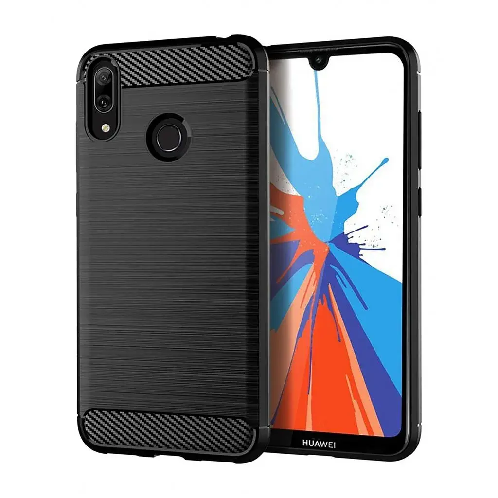 Чохол до мобільного телефона Laudtec для Huawei Y7 2019 Carbon Fiber (Black) (LT-HY72019B) - фото 2