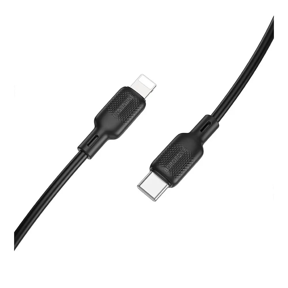 Кабель синхронізації Borofone BX113 Silicone PD27W Type-C to Lightning 3m Black (35551_3346713) - фото 6