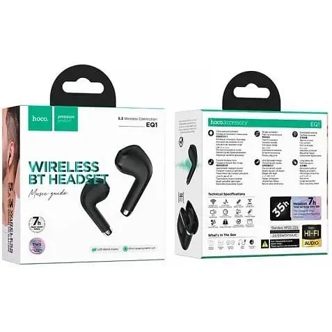Бездротові навушники Hoco EQ1 Music Guide True Wireless BT Headset білі 6931474798503 - фото 6