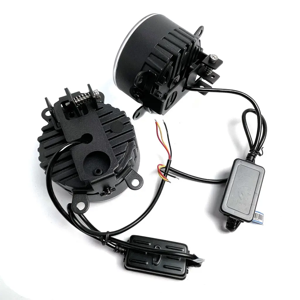 Протитуманні LED Фари круглі D90 мм / Лінза з ДХО / 12V / 22W / 6000K-COB / 2 шт. - фото 3