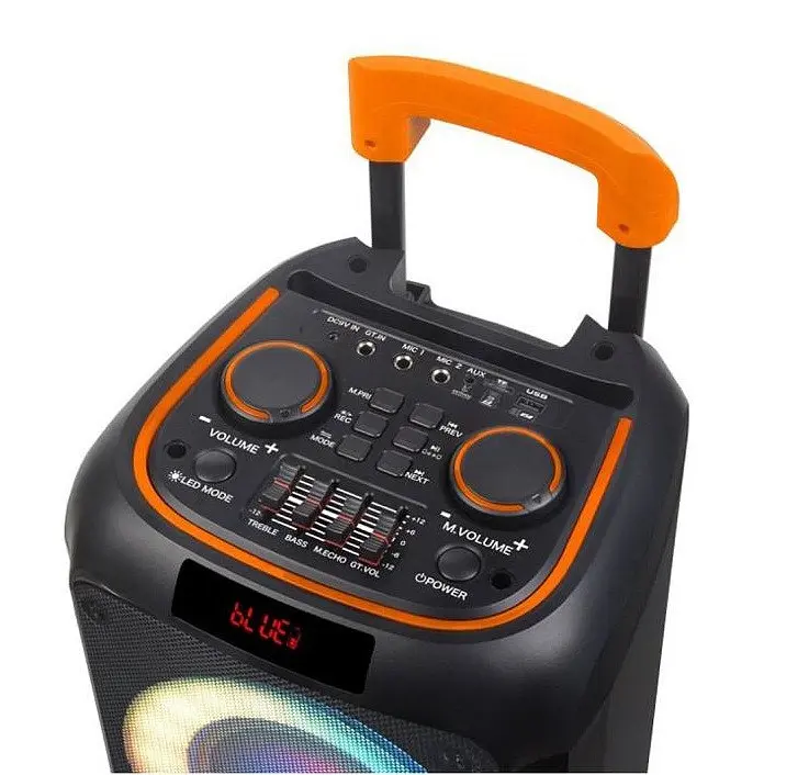 Акустична система ZXX-1095 акумуляторна Bluetooth колонка з FM-радіо і MP3 плеєром і мікрофоном 80 Вт Чорний - фото 4