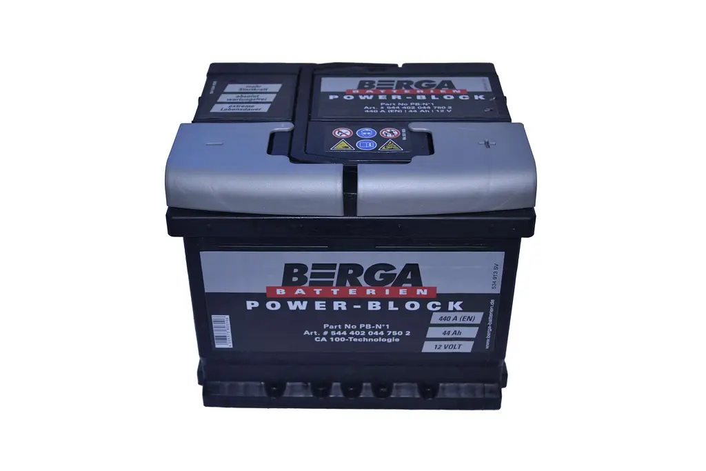 Автомобільний акумулятор BERGA Power Block 6СТ-44Ah АзЕ 440A (EN) 544402044