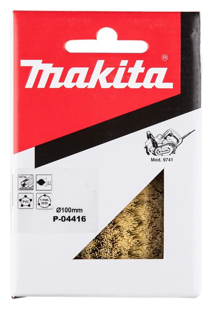 Щітка фіброва для лакофарбових поверхонь 100х120 мм для Makita 9741 (P-04416) - фото 4