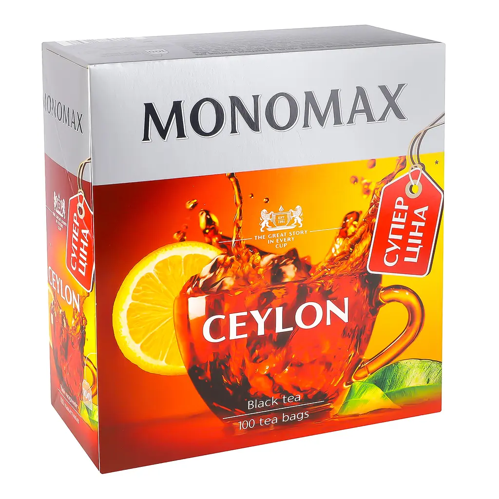 Чай чорний Monomax Ceylon супер ціна 150 г (100 шт. х 1.5 г) (947050) - фото 3