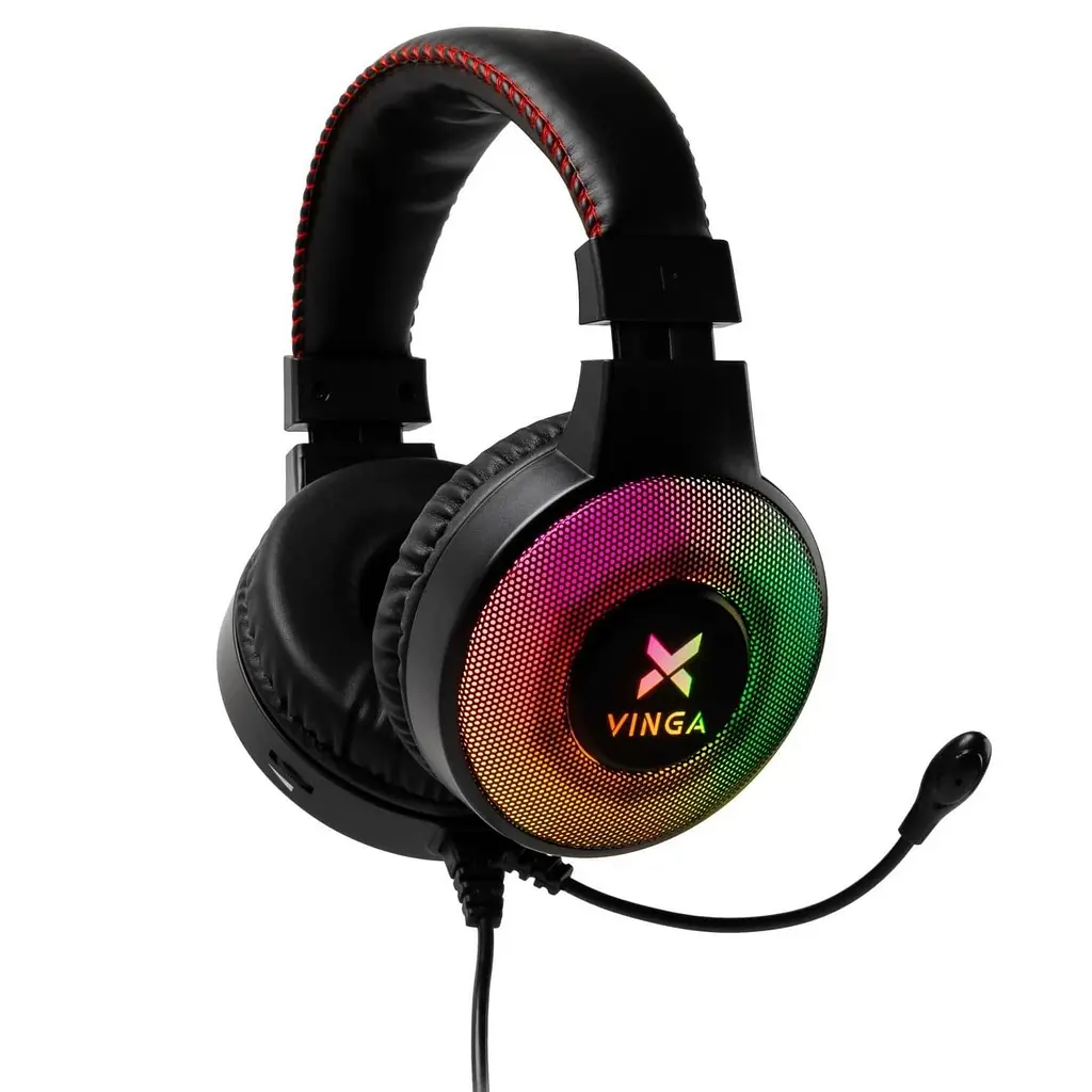 Ігрова гарнітура Vinga HSCU-100 Gaming LED Black (HSCU-100) - фото 4