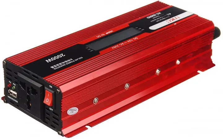 Перетворювач напруги 12 V-220 V 2000 Вт автоінвертор з LCD-екраном UKC 12 V-220 V 2000 W KC-2000D - фото 11