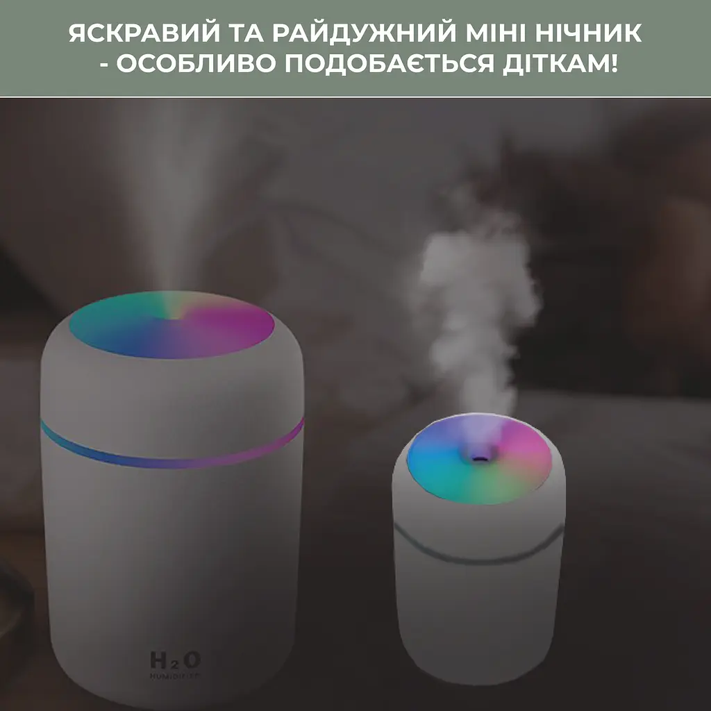 Зволожувач повітря No Brand 300 мл з LED-підсвіткою - фото 2