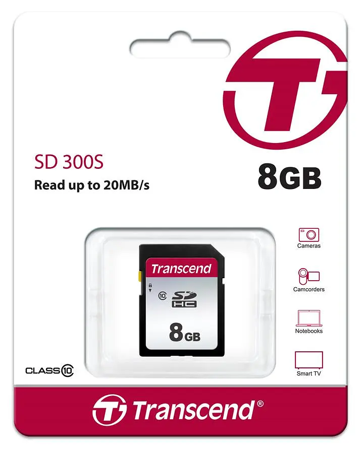 Transcend Карта пам'яті SD 8GB C10 R20MB/s - фото 2