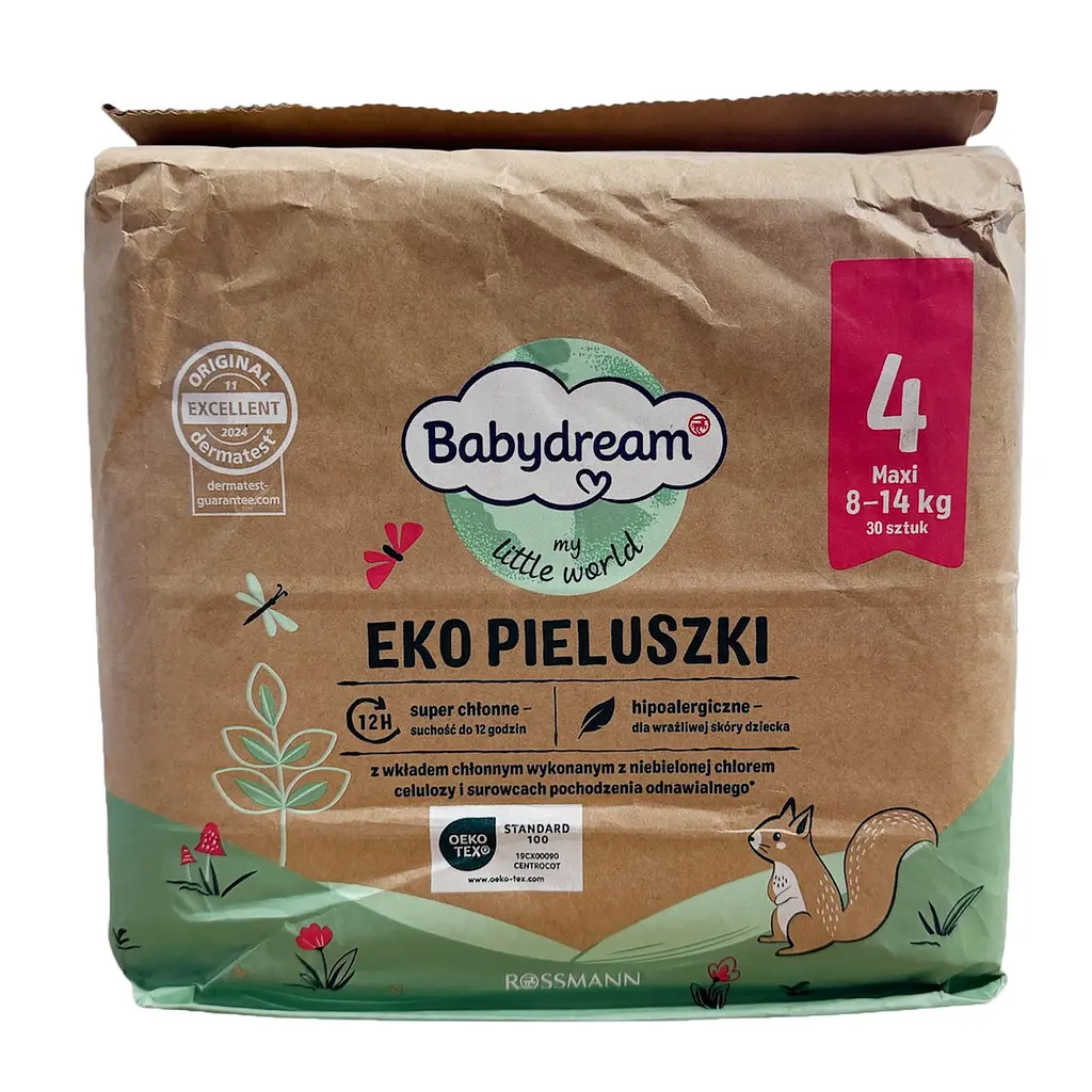 Еко підгузки Babydream 4 Maxi (8-14 кг), 30 шт (My Little World)