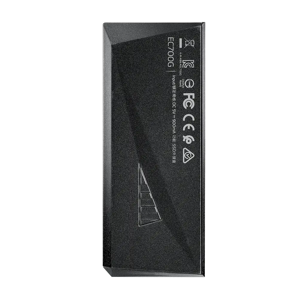 Зовнішня кишеня для накопичувача A-DATA EC700G для SSD M.2 PCIe/SATA USB3.2 Gen2 Type-C Black (AEC700GU32G2-CGY) - фото 5