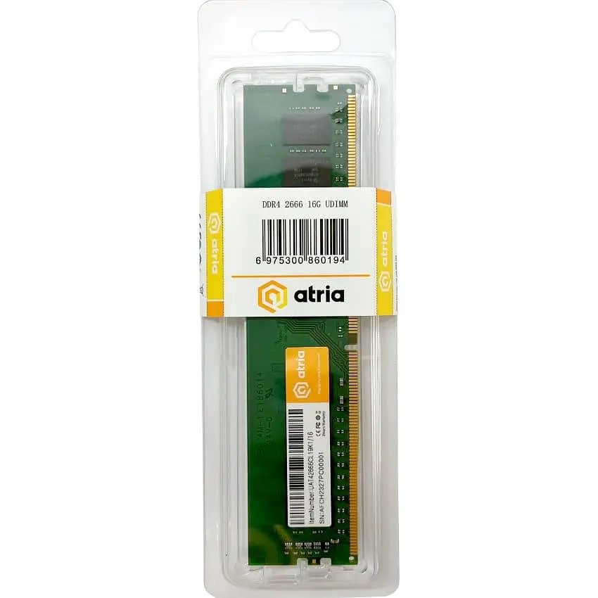 Модуль пам'яті ATRIA DDR4 16Gb 2666MHz UAT42666CL19K1/16 (UAT42666CL19K1/16) - фото 3