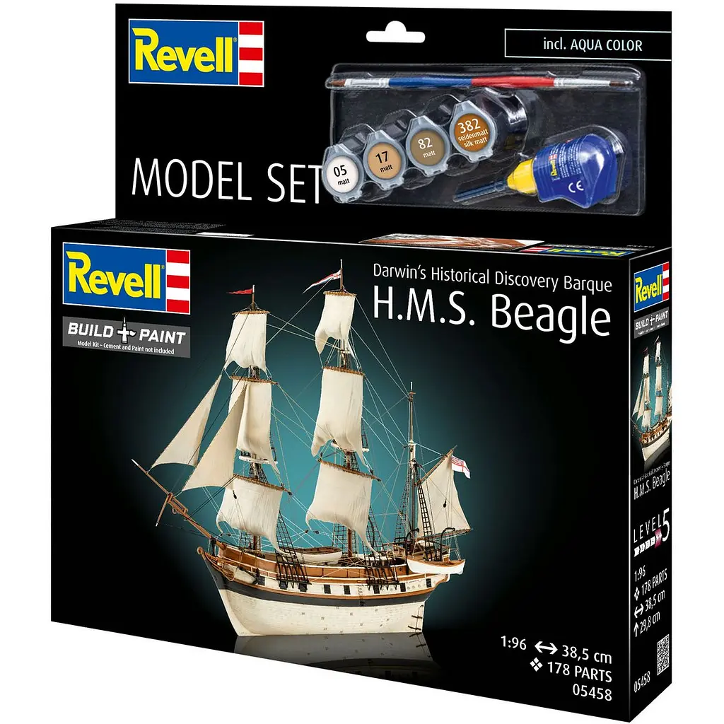 Збірна модель-копія Revell корабль HMS Beagle рівень 5 масштаб 1:96 (RVL-65458) - фото 4
