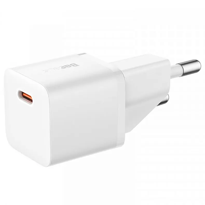 Мережевий зарядний пристрій Baseus GaN5 Fast Charger (Xiaomini) 1Type-C 25W EU P10110909213-00 White - фото 3