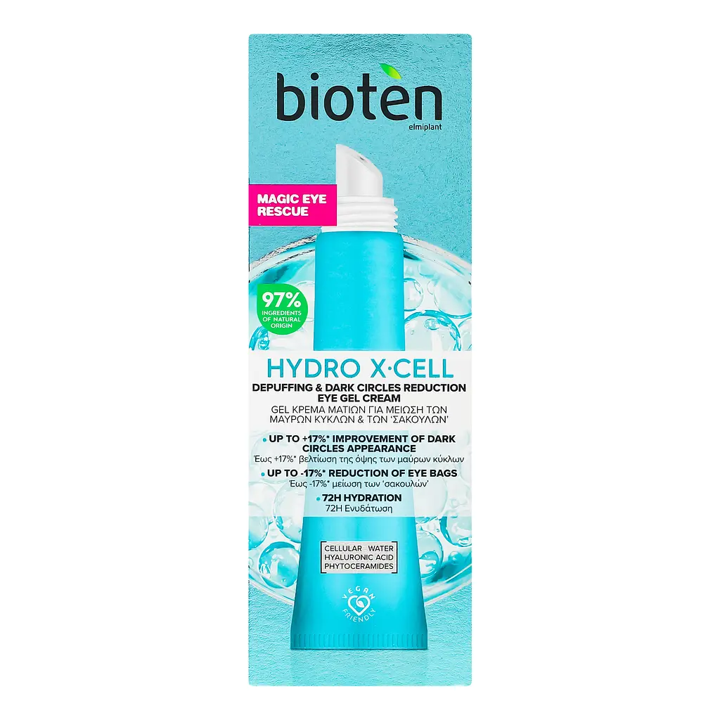 Крем-гель для шкіри навколо очей Bioten Hydro X-Cell Depuffing & Dark Circles Reduction Eye Gel Cream 15 мл - фото 3