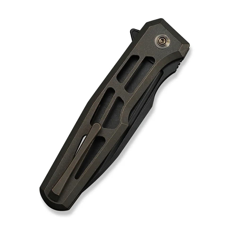 Ніж складаний туристичний Weknife Dressytak (8.6 см) Bohler M390 / Titanium бронзовий - фото 5