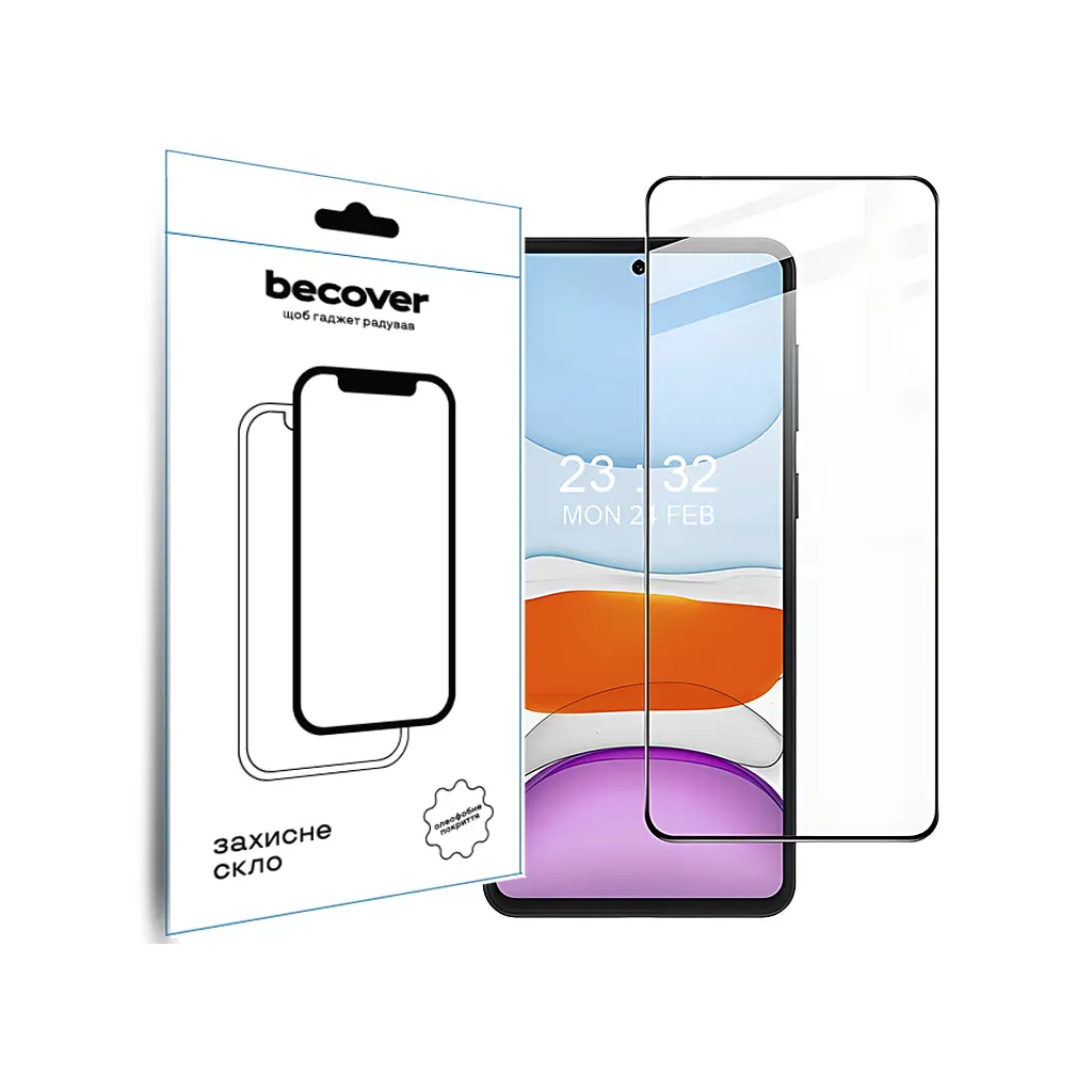 Стекло защитное BeCover Oppo A60 Black (711666) - фото 2