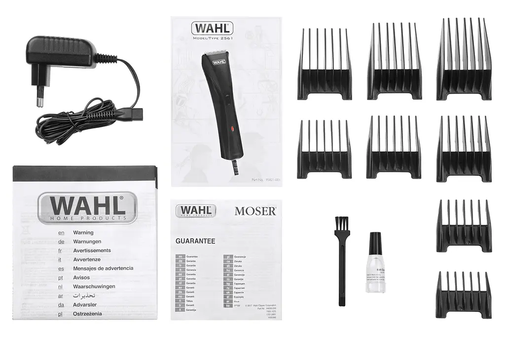 Машинка для стриження Moser Wahl Hybrid Clipper, від мережі, вібраційний мотор, насадок-8, сталь, чорний - фото 3