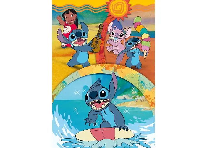 Пазл Clementoni SuperСolor: Пригоди Стіча та його друзів, Стіч, Disney (SuperСolor - Disney Stitch Puzzle - 104 pcs.), 104 ел. (25042) - фото 2