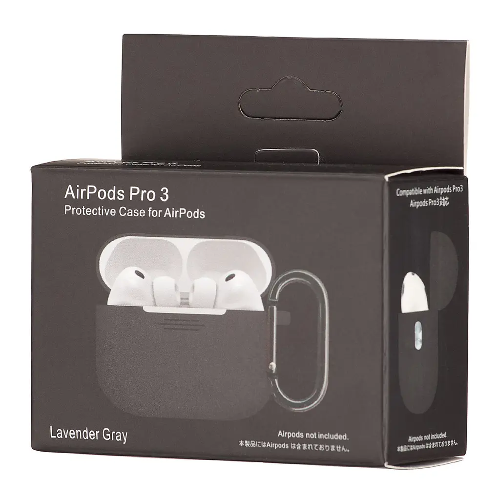 Чохол Silicone Case 1,2mm for AirPods Pro 3 Лавандовий Сірий - фото 2