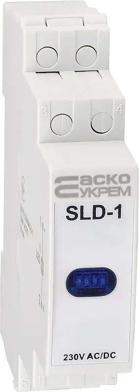 Сигнальний індикатор модульний SLD‑1 АСКО‑УКРЕМ (A0140030034) синій - фото 3