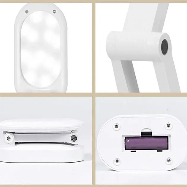 LED-лампа трансформер 30 см сенсорна світлодіодна 2,5 W настільна акумуляторна (знімний 18650 3000 mAh) 4–6 годин світіння 3000–6000 K Digad 1914 біла - фото 6