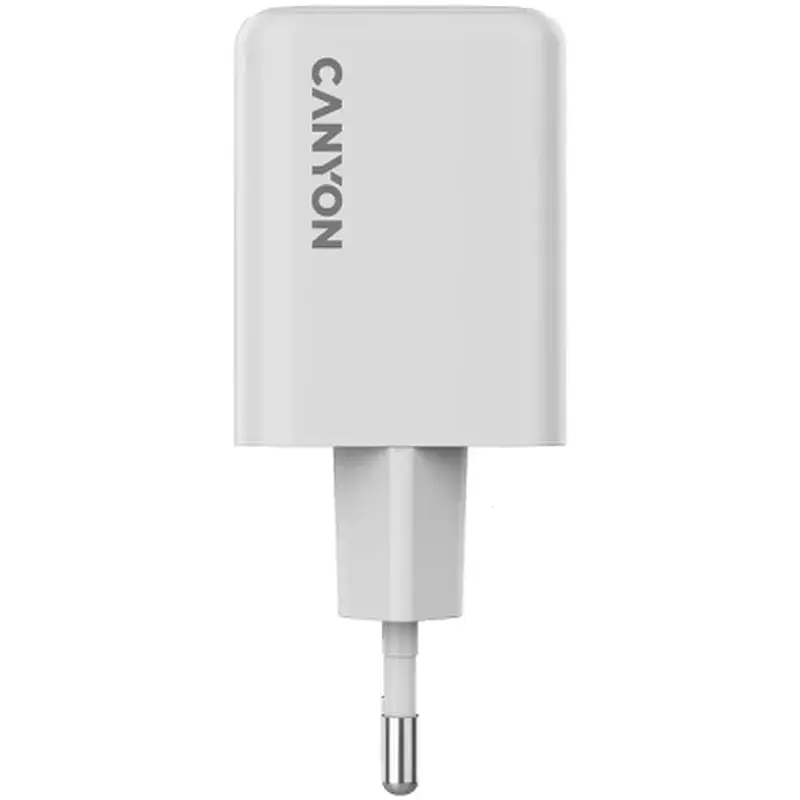 Зарядний пристрій Canyon CU45AC GaN 45W 1xPD 1xQC EU White (CNS-CUW45AC) - фото 2