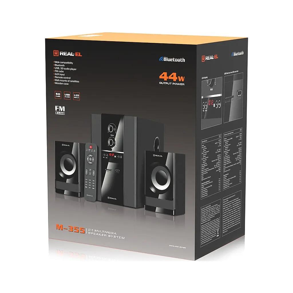 Акустическая система REAL-EL M-355 Black (EL121300015) - фото 11