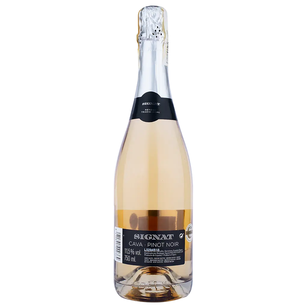 Игристое вино Signat Cava Brut Rose (Pinot Noir) DO, розовое, брют, 0,75 л - фото 2