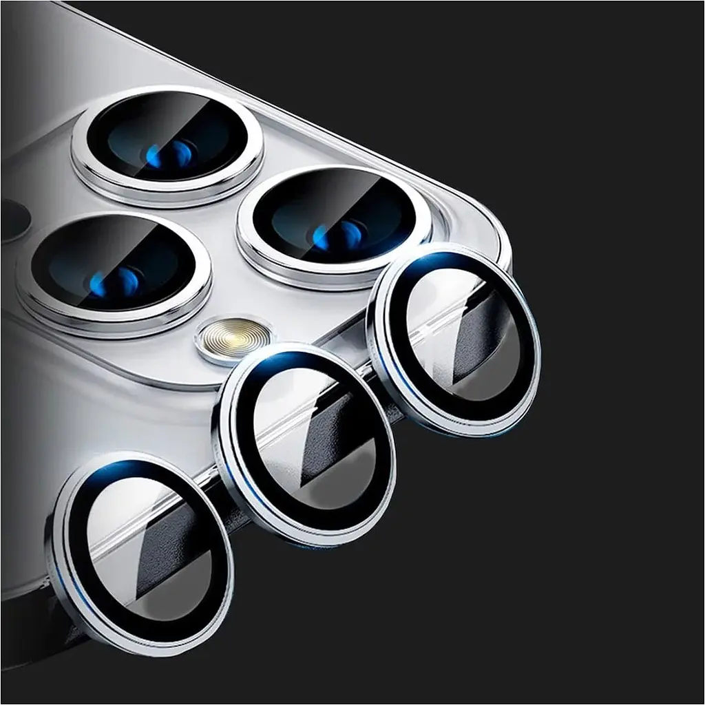 Защитное стекло на камеру iLera FocusPro Lens для Apple iPhone 16 Pro/16 Pro Max White Titanium [iLFPWT16PR] [115637] - фото 4
