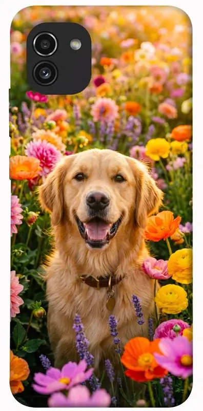 TPU чохол Demsky Flowery labrador для Samsung Galaxy A03