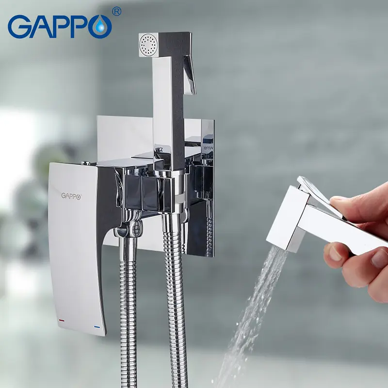 Набор гигиенического душа скрытого монтажа Gappo Jacob 1/8 G7207-1, Хром - фото 2
