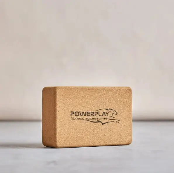 Блоки для йоги PowerPlay PP_4006 з пробкового дерева 2 шт Cork Yoga Block + гумка 7.5 кг (PP_4006_Cork_2in) - фото 6