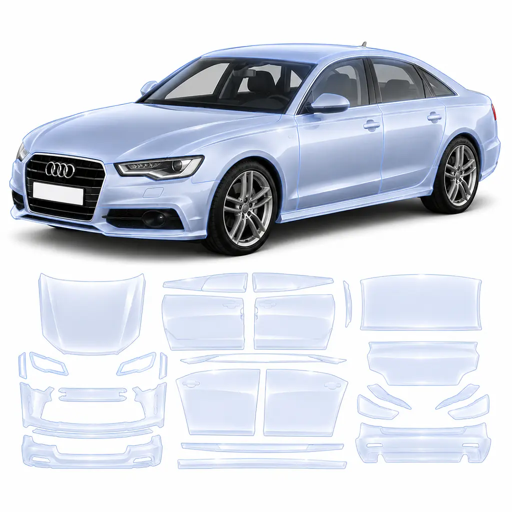 Антигравійна захисна бронеплівка за лекалами для Audi A6 C7 2011-2018 - повний кузов