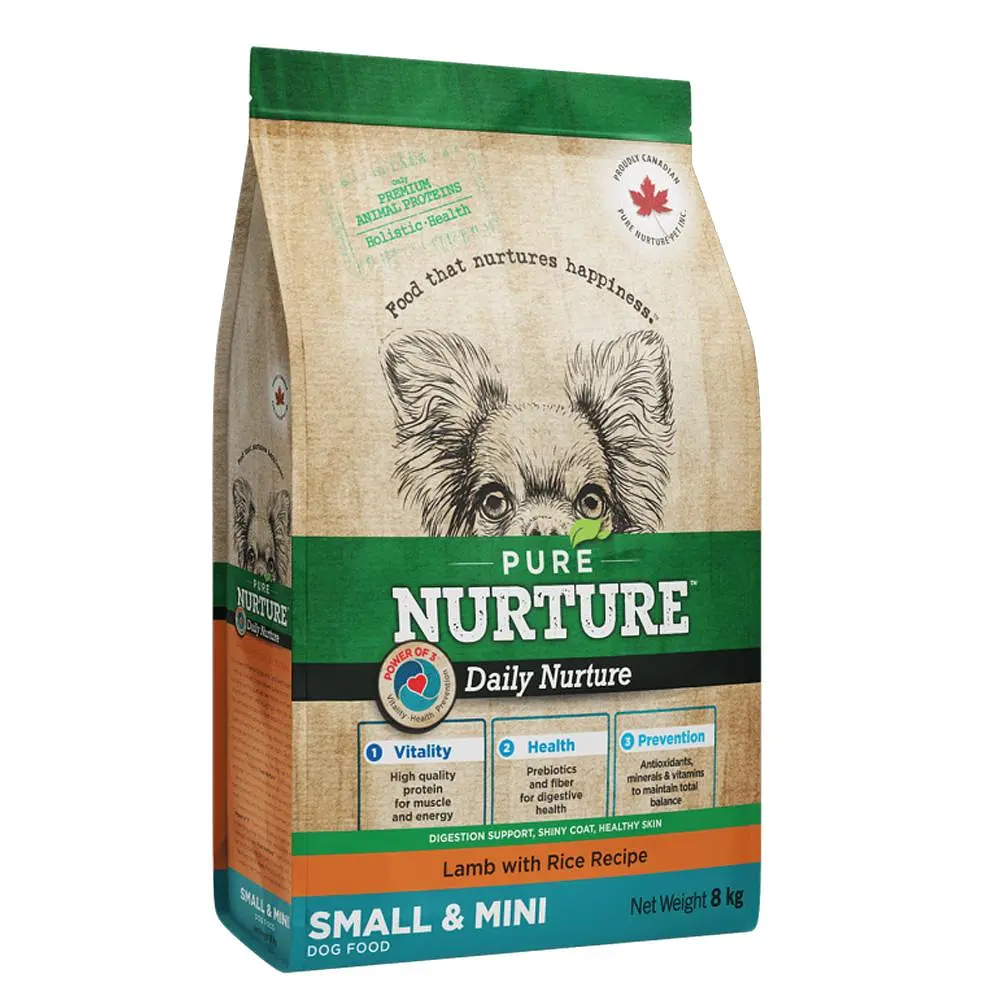 Сухий корм для собак малих та дрібних порід Pure Nurture Daily Power of 3 Lamb with Rice з ягням та рисом 8 кг