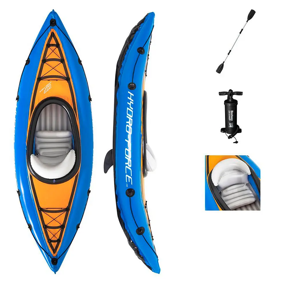 Одномісна надувна байдарка-каяк з веслами Bestway Cove Champion 275 x 81 см (65115)