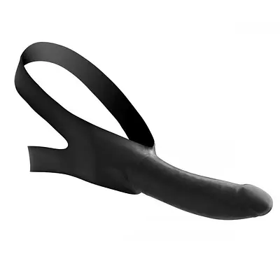 Кляп с фаллоимитатором XR Brands Master Series Face Fuk Strap On Mouth Gag 14 см черный - фото 2
