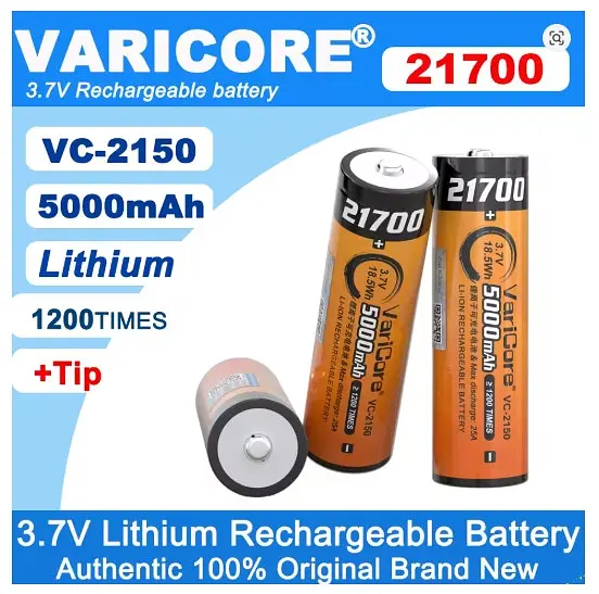 Акумулятор VariCore 21700 VC-2150 5000mAh 3.7V JT 25A (2912067989) - фото 6