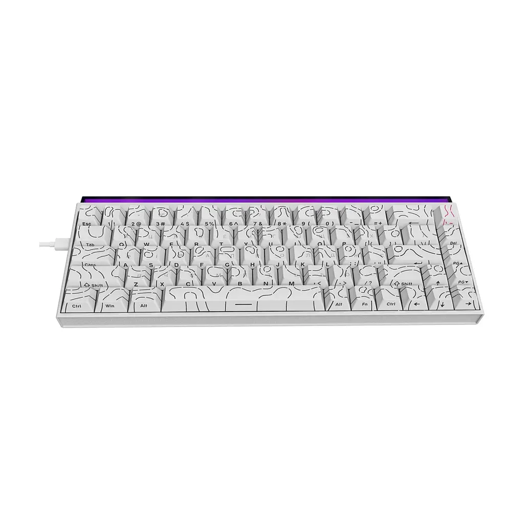 Клавіатура Ajazz NK68 Red Switch USB UA White (NK68-R-S-W)