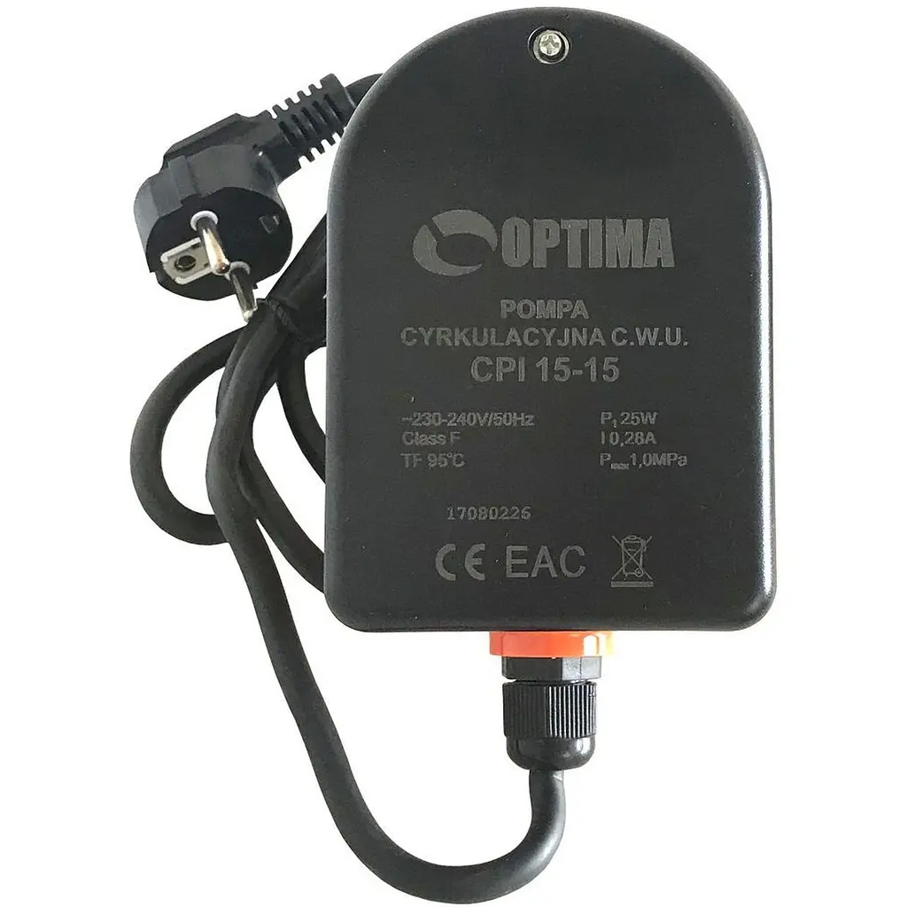 Насос рециркуляційний Optima CPI 15-15 84 мм + кабель з вилкою - фото 2