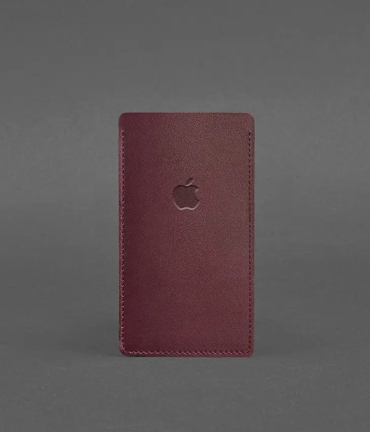 Кожаный чехол для iPhone 11 Бордовый - фото 2