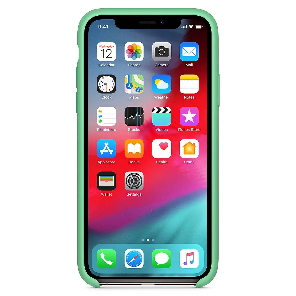 Чехол Silicone Case without Logo AA для Apple iPhone XS Max 6.5" Зелений / Spearmint - фото 2
