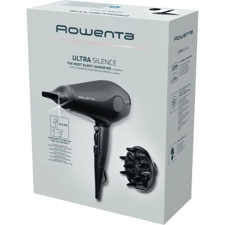 Фен Rowenta Ultra Silence 2100 Вт черный (CV6430F0) - фото 8