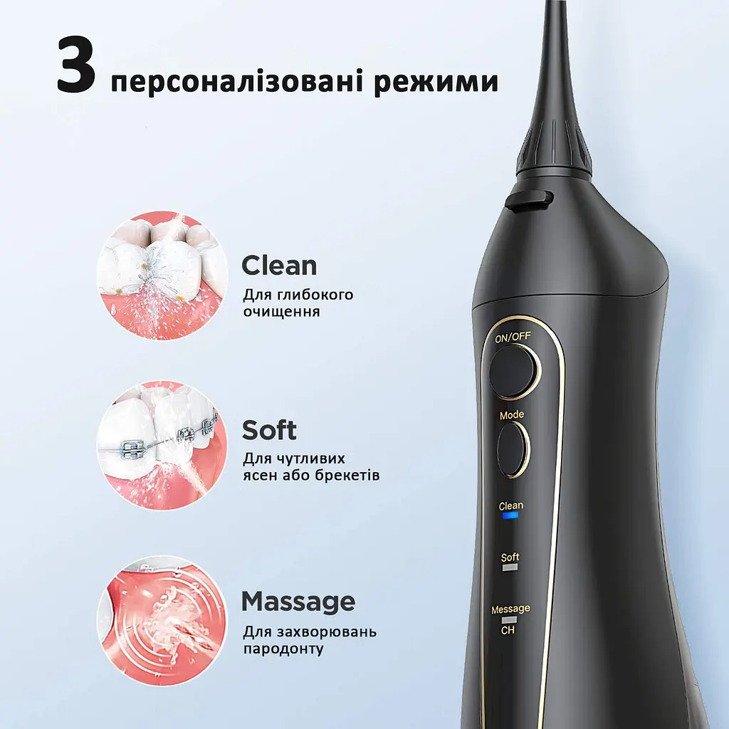 Іригатор Fairywill 5020E Black - фото 3