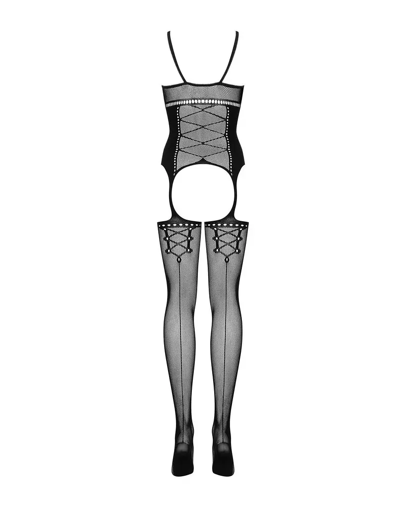Бодистокинг Obsessive Bodystocking G314 имитация корсета и корсетной шнуровки S/M/L - фото 6