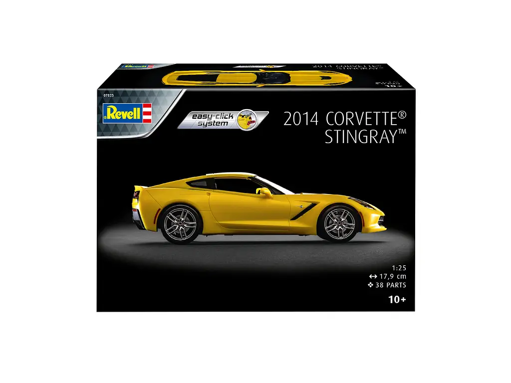 Конструктор Revell 1/24 автомобіль 2014 Corvette Stingray Easy Click жовтий 07825 - фото 2