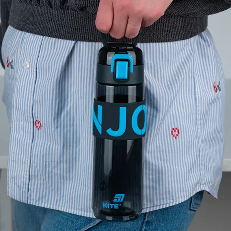 Пляшка для води Kite 680 мл чорно-блакитна (K25-1233-2) - фото 6
