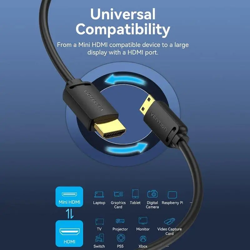 Кабель Vention HDMI-miniHDMI V 2.0 2 м (AGHBH) - фото 6