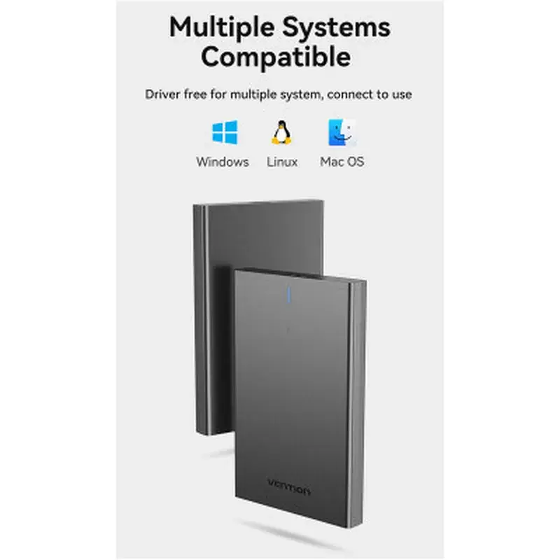 Кишеня зовнішня Vention 2.5" HDD/SSD USB 3.0 Micro-B Black (KPAB0) - фото 8