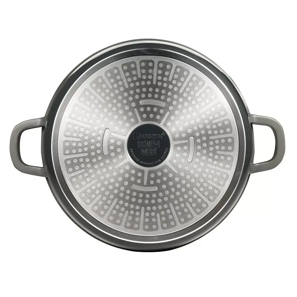 Каструля з кришкою Bergner Excalibur, сіра, 28 см, 6,5 л (BG-36102-GY) - фото 5